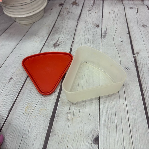 tupperware Red seal Triangle Food Container pantry organization food prep - Picture 2 of 9
